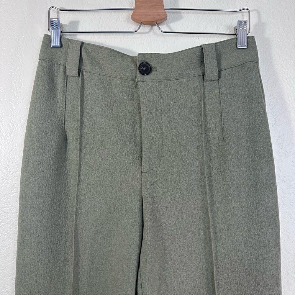 Zara Francisco Pleated Pants in Green Size M - Picture 4 of 10